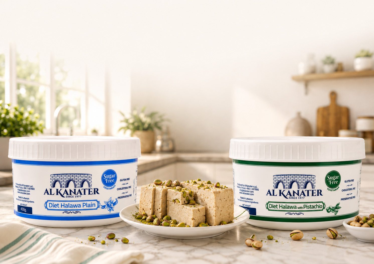 Diet halawa plain and pistachio