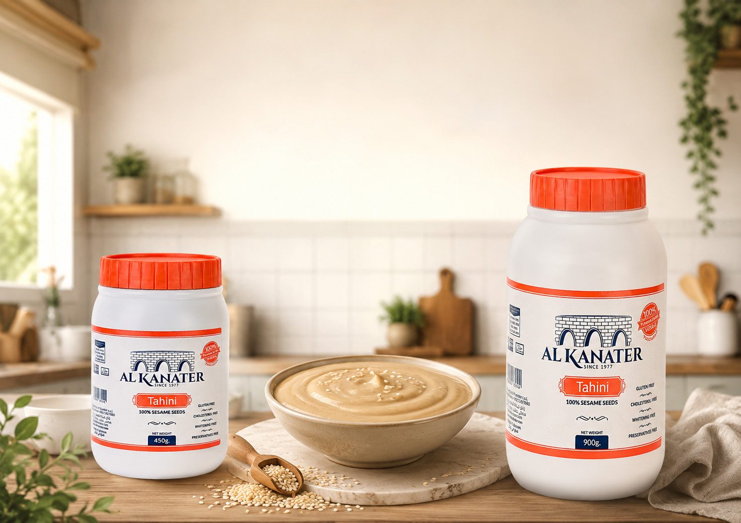 Tahini jars 450g and 900g
