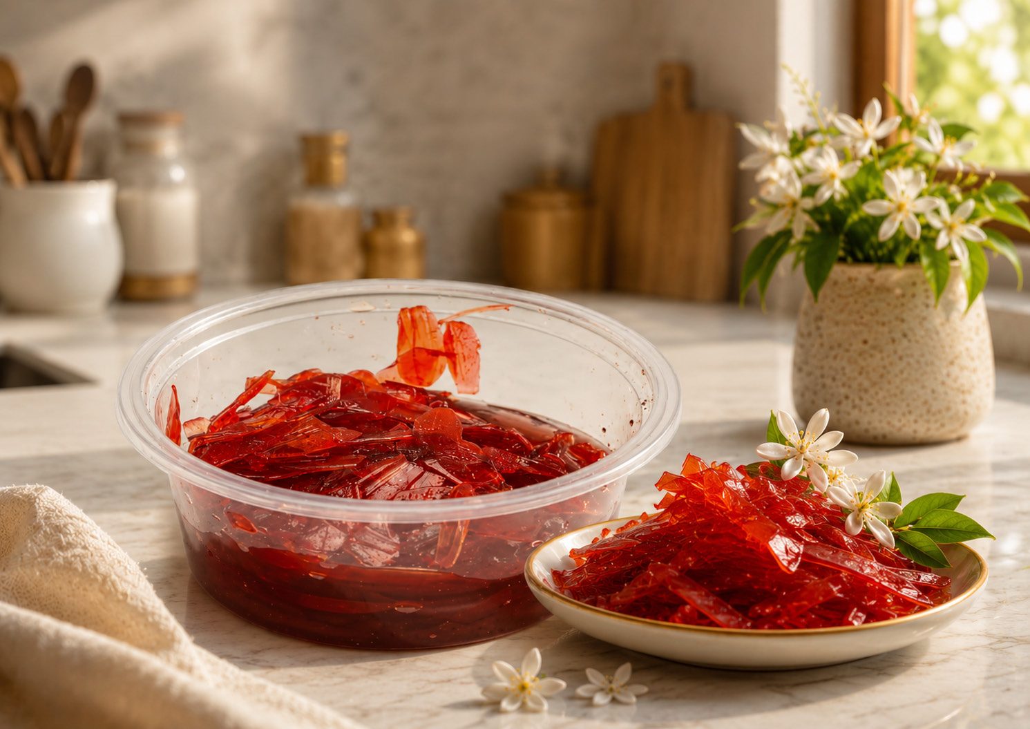 Zaher rose garnish